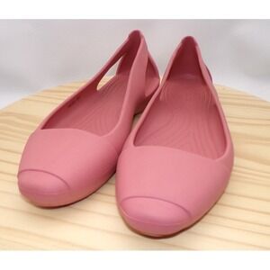 Crocs Sienna Ballet Flats 202811 Womens Pink / Salmon Sz 11 Iconic Comfort Flats